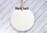 Ceramic Circle Decoration - Monochrome pet personalised