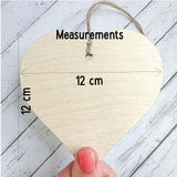 Wooden Heart Ornament - Hustle