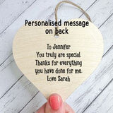 Wooden Heart Ornament - First Mothers Day Floral