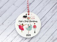 Ceramic Circle Decoration - Nutcracker personalised baby's first xmas