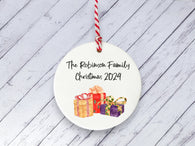 Ceramic Circle Decoration - Family personalised presents