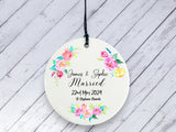 Wedding floral Personalised Ceramic circle