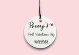 Bump's first valentines day ceramic circle