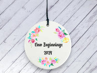 New Beginnings 2022 Floral - Ceramic circle