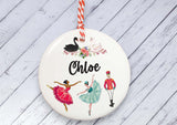 Ceramic Circle Decoration - Nutcracker personalised child's name