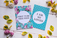 Bright Floral Premature Baby Journey Cards ®