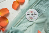 Custom Badges, Magnets, Keyrings or Mirrors for Hen Do - Floral Arrow