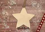 Wooden Colour In Doodle Star Ornament or magnet - Merry Xmas to the best Grandad