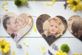 Printed Wooden Photo Heart Bunting