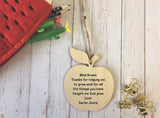 Wooden Hanging Apple - Best Pre-School Teacher