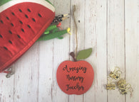 Wooden Hanging Apple - Amazing Nursery Teacher