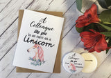 A6 postcard print - A Colleague like you is as rare as a Unicorn