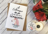 A6 postcard print - A Colleague like you is as rare as a Unicorn