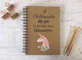 Kraft Lined Notepad -  Childminder Like you is as rare as a Unicorn