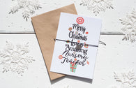 Christmas Tree Nursery Teacher A6 Postcard