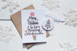 Christmas Tree Childminder A6 Postcard