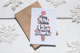 Christmas Tree Teacher A6 Postcard