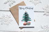 Merry Christmas Tree A6 Postcard