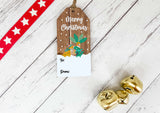 Reusable Gift Tag - Xmas Dinos