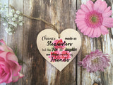 Wooden Heart Ornament - Chance Made Us Step Sisters Bright