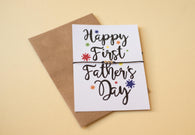 A6 postcard print - Happy First Father's Day