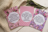 Bright Floral Alternative Baby Journey Cards ®