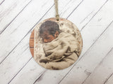 Wooden Circle Hanging Photo Decoration