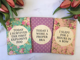 Printed Wooden Mummy Journey Cards® Bright Floral