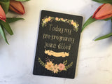 Printed Wooden Mummy Journey Cards® Chalkboard Floral