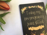 Printed Wooden Mummy Journey Cards® Chalkboard Floral