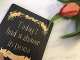 Printed Wooden Mummy Journey Cards® Chalkboard Floral