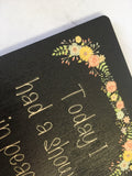 Printed Wooden Mummy Journey Cards® Chalkboard Floral