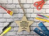 Wooden Star Ornament - Bright Stars Amazing Teaching Assistant