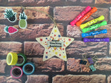 Wooden Star Ornament - Super Teaching Assistant