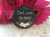 Chalkboard Floral Alternative Pregnancy Badges