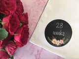 Pregnancy Journey Stickers - Chalkboard Floral