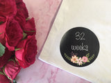 Pregnancy Journey Stickers - Chalkboard Floral