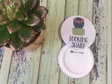 Large 77mm Badge Magnet Mirror - Cactus Succulent - Looking Sharp