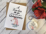 A6 postcard print - A Teacher like you is as rare as a Unicorn