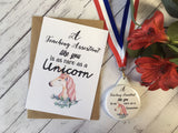 A6 postcard print - A Teaching Assistant like you is as rare as a Unicorn