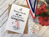 A6 postcard print - A Nursery Teacher like you is as rare as a Unicorn