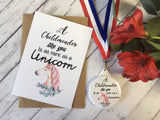 A6 postcard print - A Childminder like you is as rare as a Unicorn