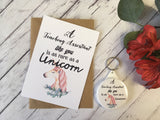 A6 postcard print - A Teaching Assistant like you is as rare as a Unicorn