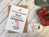 A6 postcard print - A Teaching Assistant like you is as rare as a Unicorn