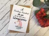 A6 postcard print - A Teaching Assistant like you is as rare as a Unicorn