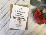 A6 postcard print - A Childminder like you is as rare as a Unicorn