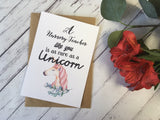 A6 postcard print - A Nursery Teacher like you is as rare as a Unicorn