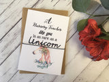 A6 postcard print - A Nursery Teacher like you is as rare as a Unicorn