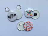 Custom Badges, Magnets, Keyrings, Mirror, Medals & Bottle Opener Keyrings - 58mm