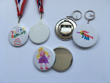 Custom Badges, Magnets, Keyrings, Mirror, Medals & Bottle Opener Keyrings - 58mm